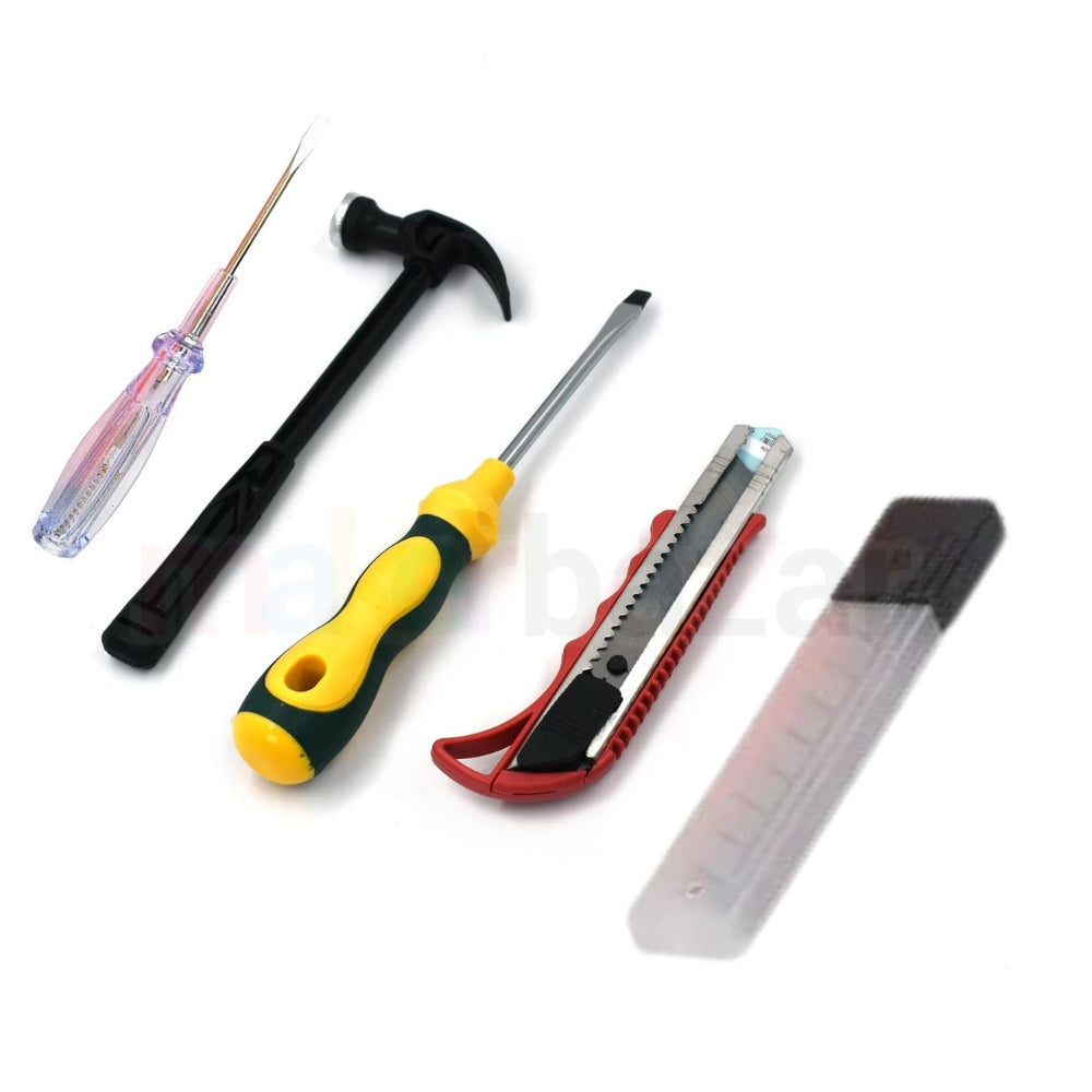 5-in-1 DIY Mini Hardware Tool Kit | Plastic Household Repair Set