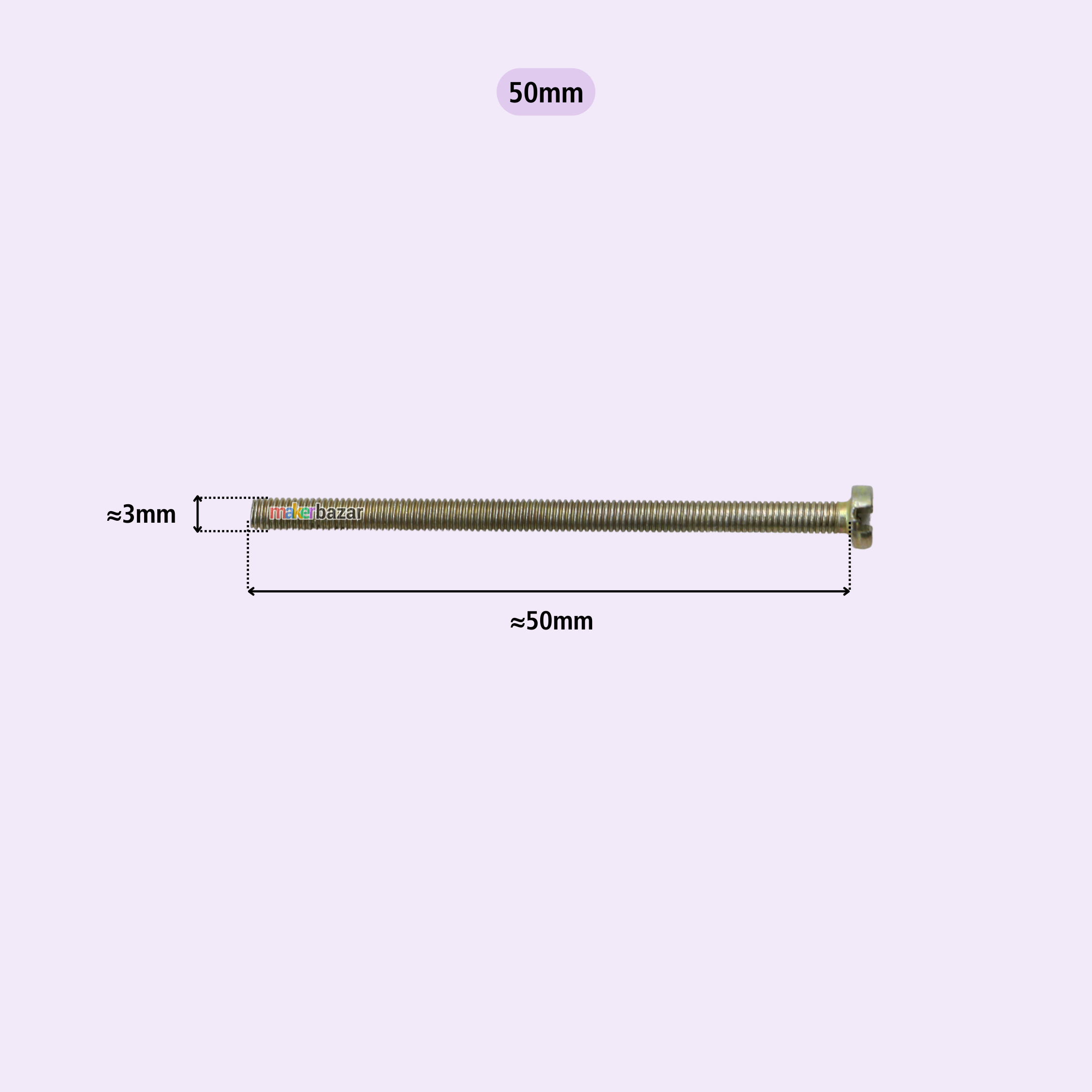 Screws/ Bolts Set (Golden Plated) - Pack of 10