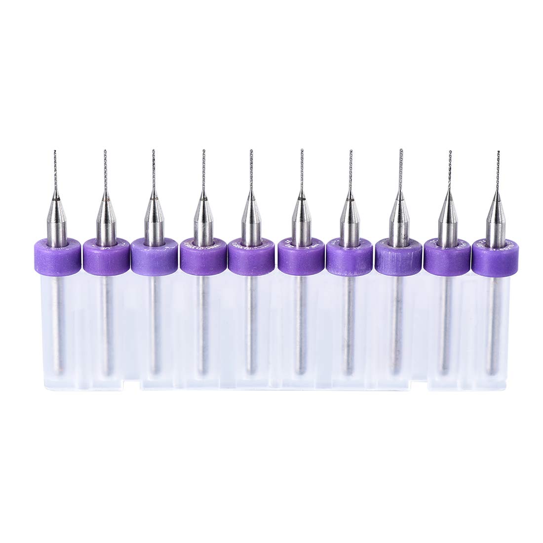 10pcs PCB Drill Bits 1/8" Shank Tungsten Carbide Rotary Tool
