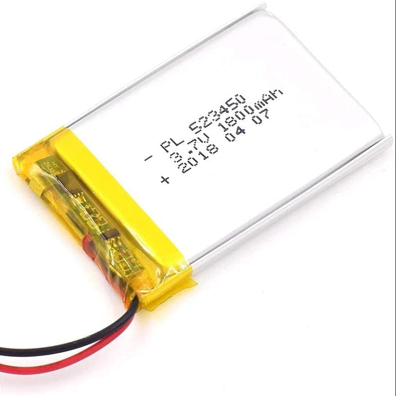 Generic: 3.7V 1800mAh Lipo Battery - Lithium Polymer Single Cell