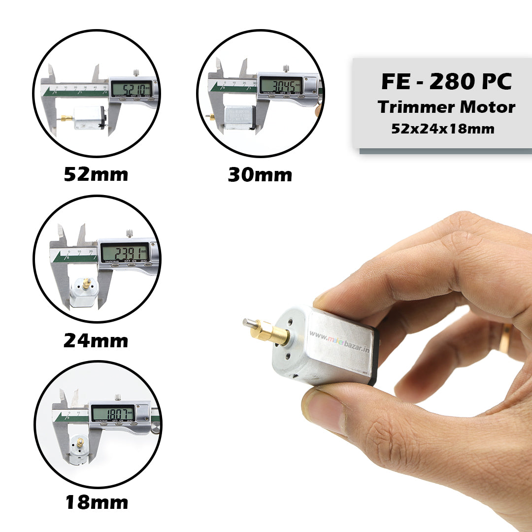 FE-280PC Hair Clipper/Trimmer/Shaver DC Motor ~52x24x18mm