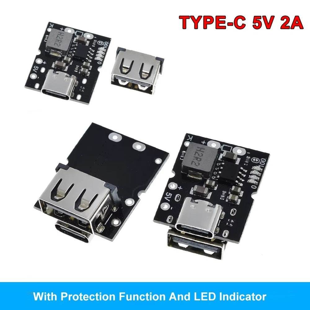 Up-Down Dual USB Step-Up Mini Power Bank Module