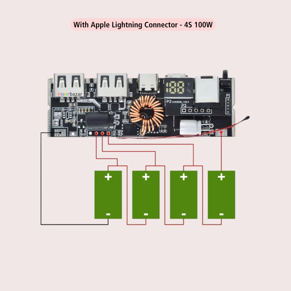 3S/4S/5S 65W 100W 4/6 Port Two Way Fast Charging Power Bank Module Circuit Board