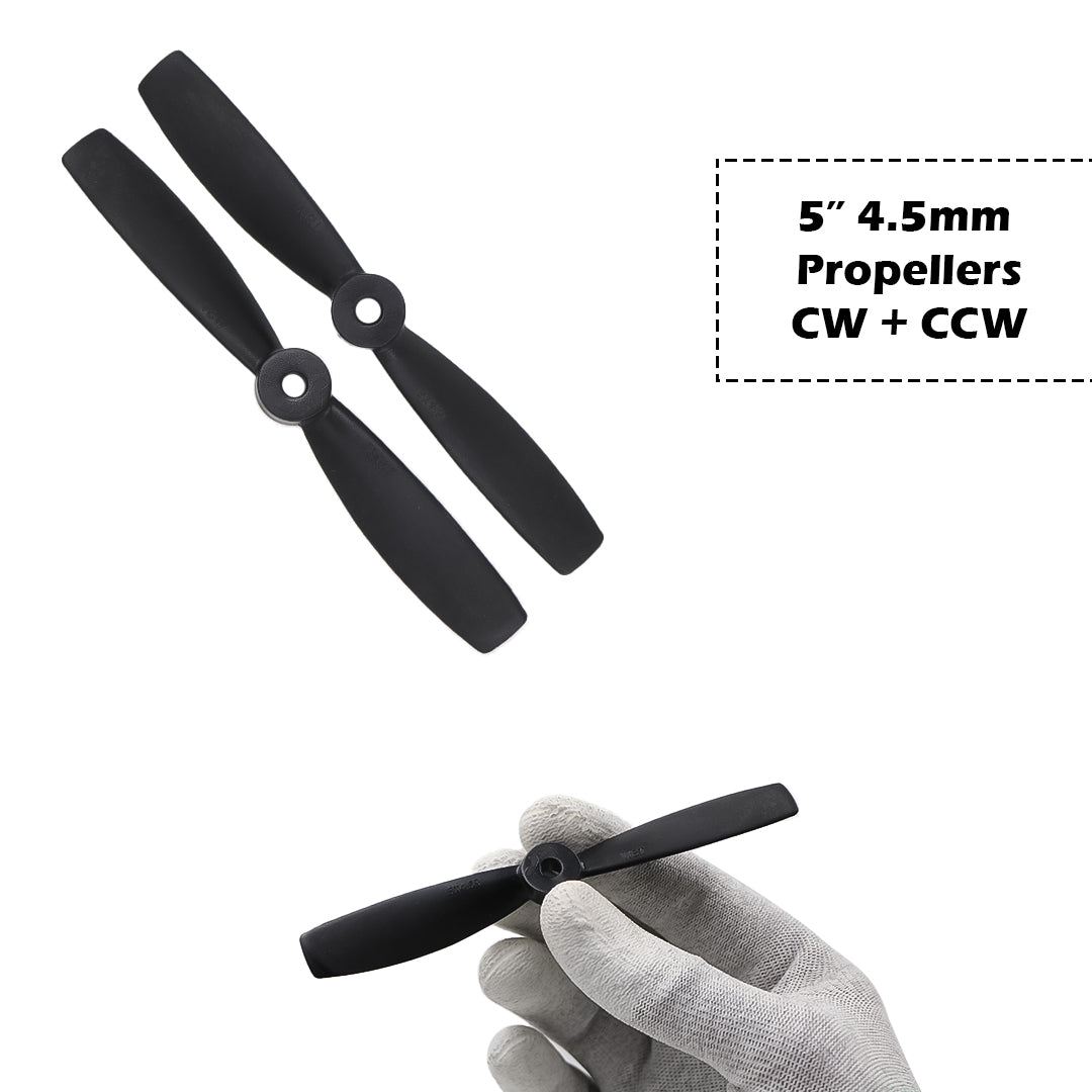 2-Blades 4.5mm Propellers For Drone/Quadcopters CW + CCW (1-Pair)