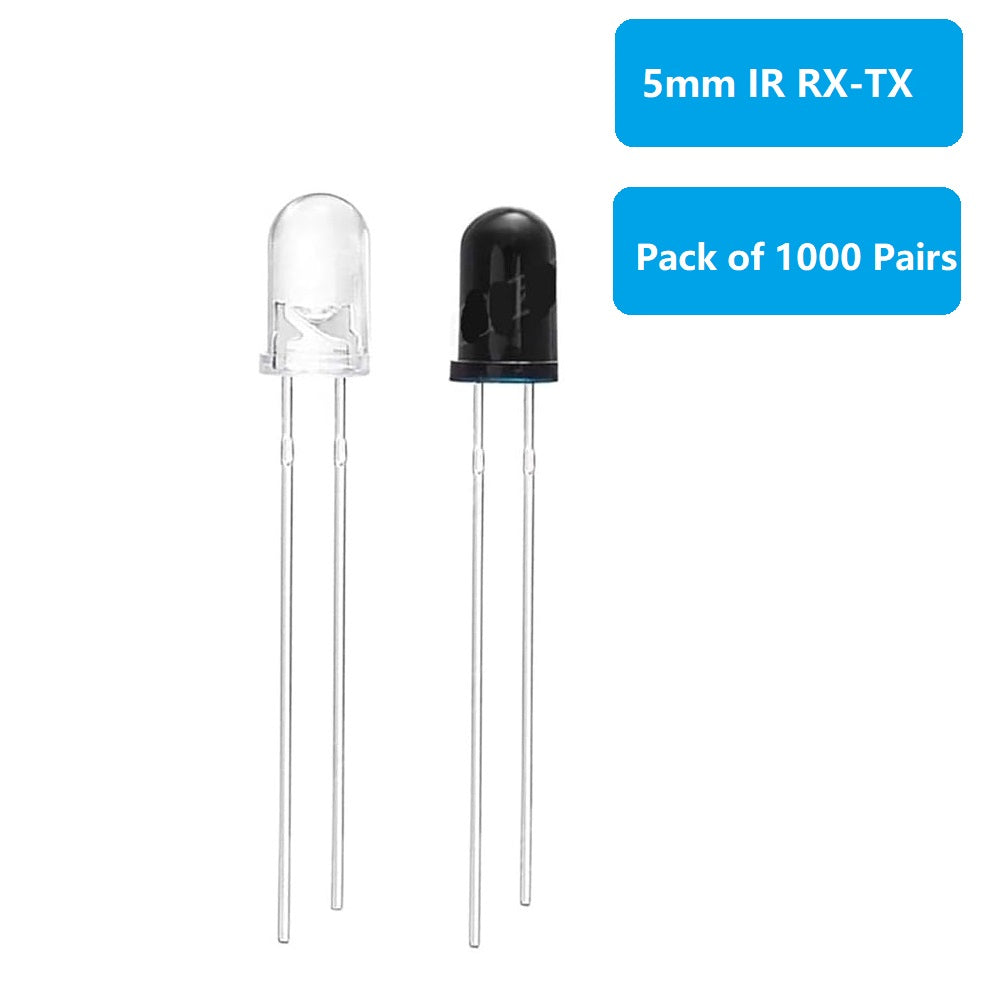 IR Receiver & Transmitter LED Pair (Round Head)
