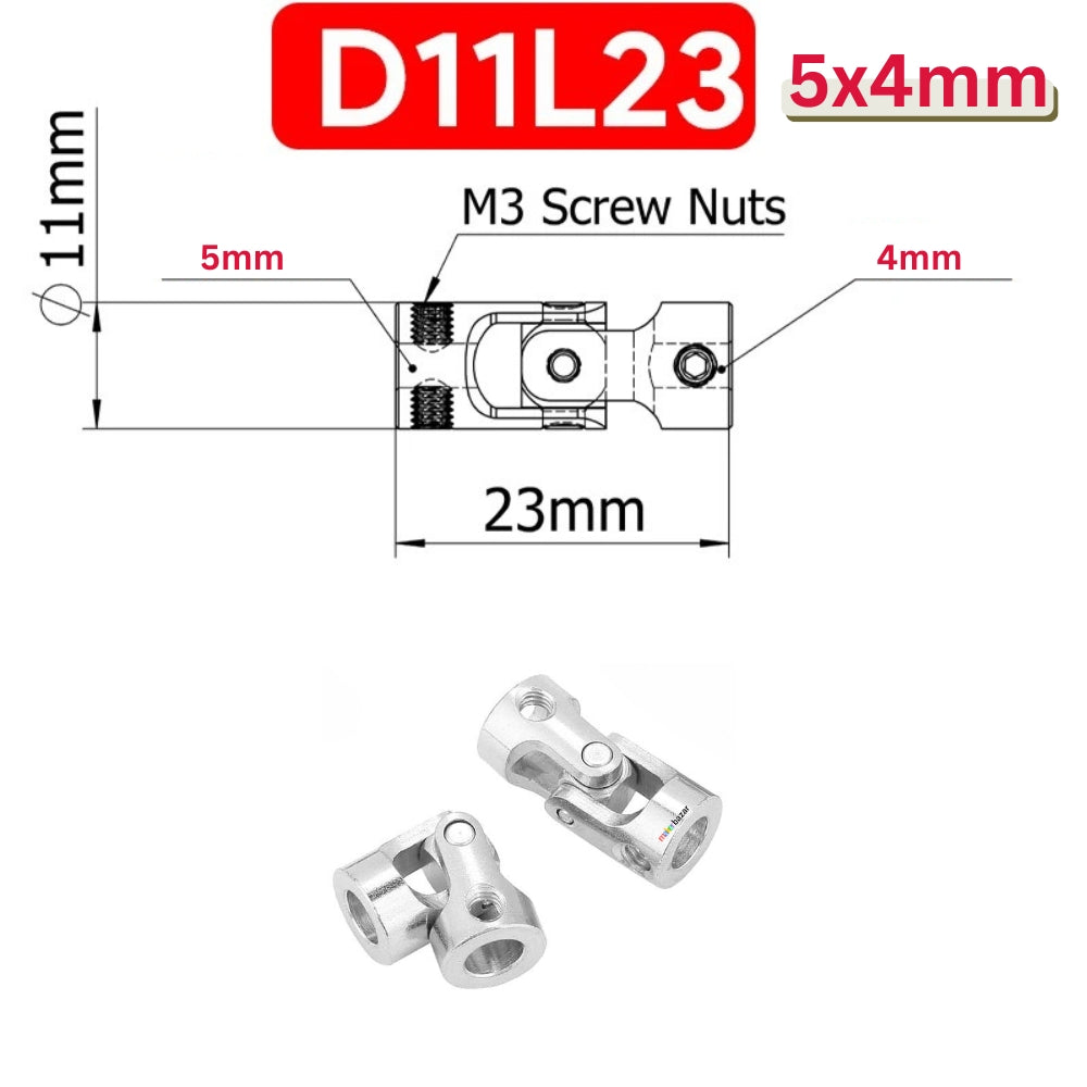 Universal Joint Metal Coupling for RC Cars