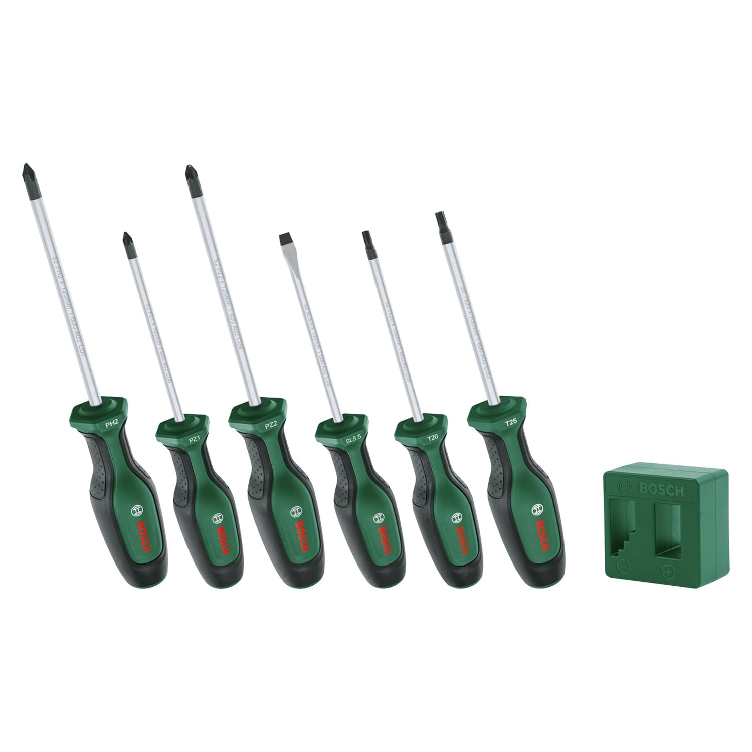 Bosch Screwdriver Set With Soft-Grip and Magnetic-Tip