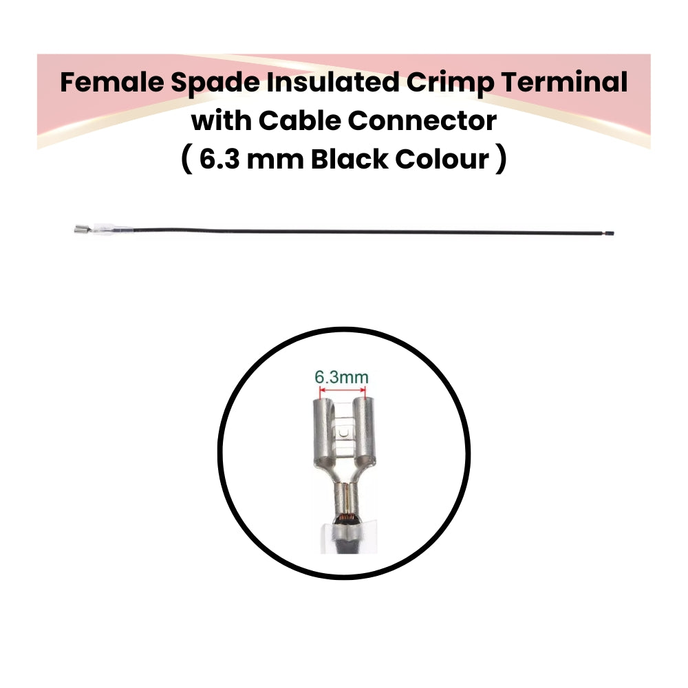 Female Spade Insulated Crimp Terminal with Cable Connector