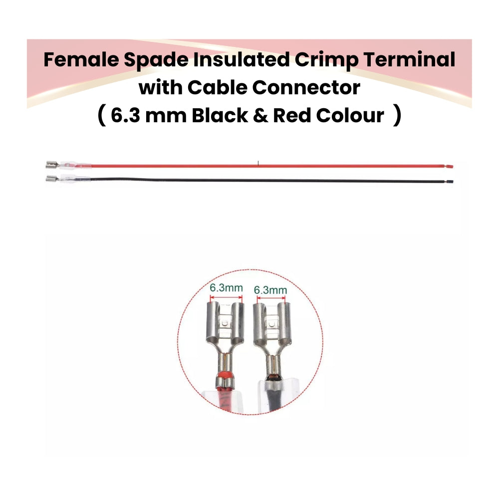 Female Spade Insulated Crimp Terminal with Cable Connector