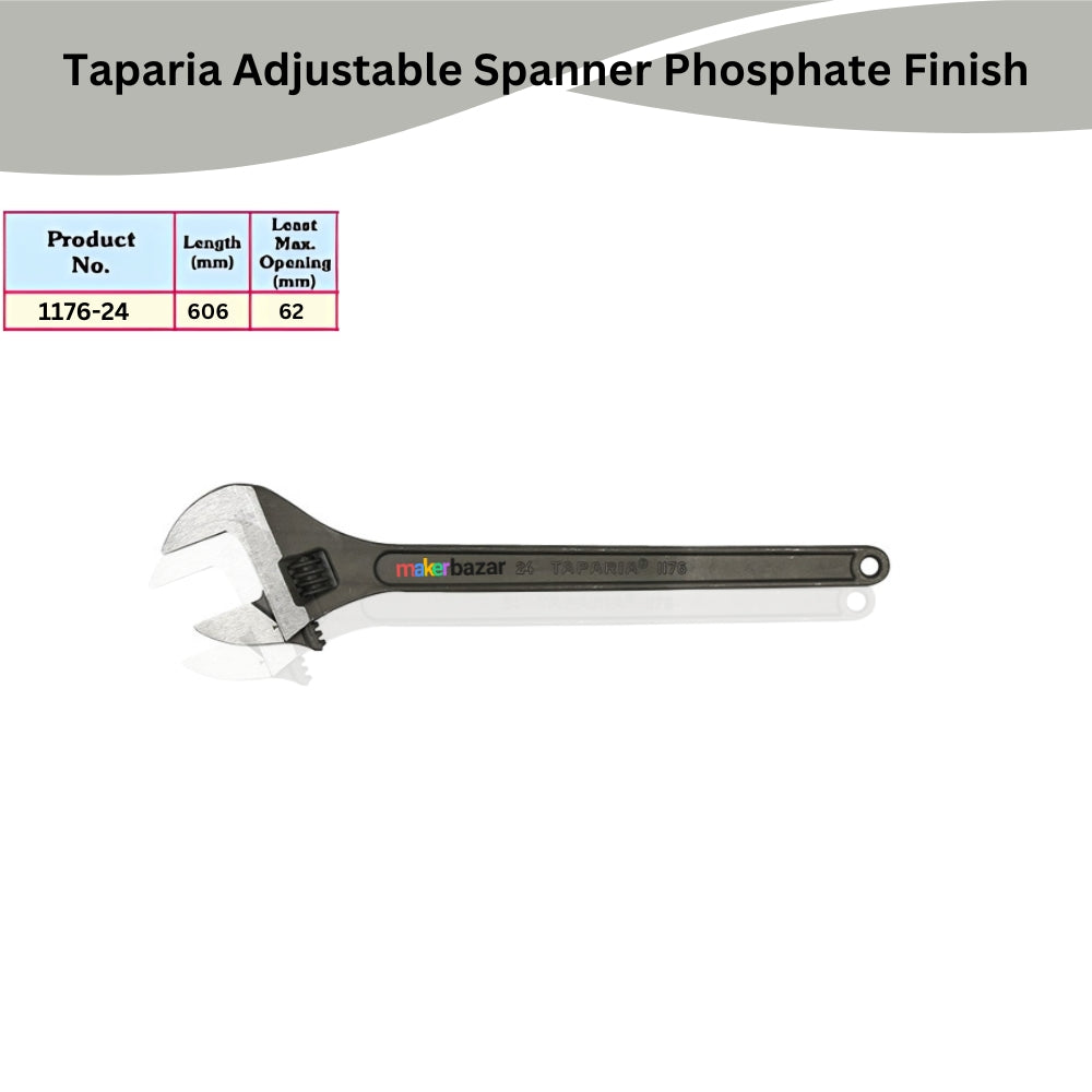 Taparia Adjustable Spanner Set Phosphate Finish (Printed Bag)