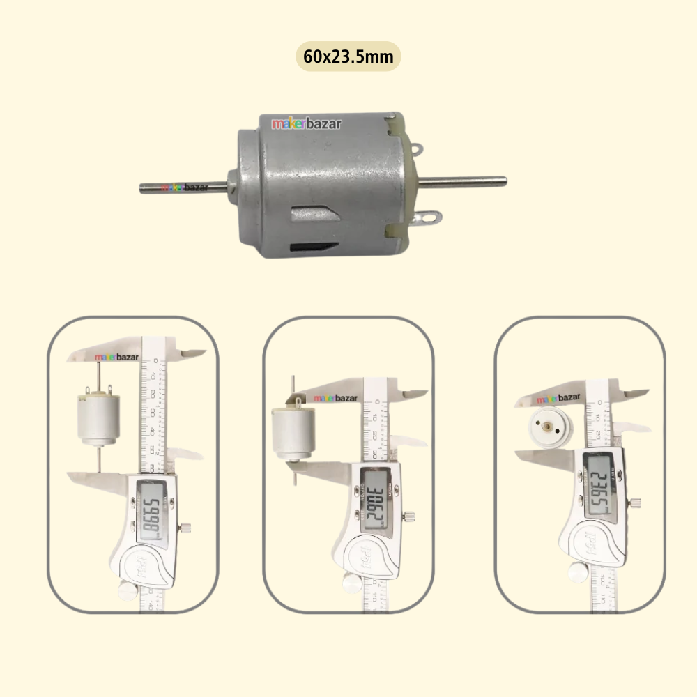 Double-Shaft Round DC Toy Motor