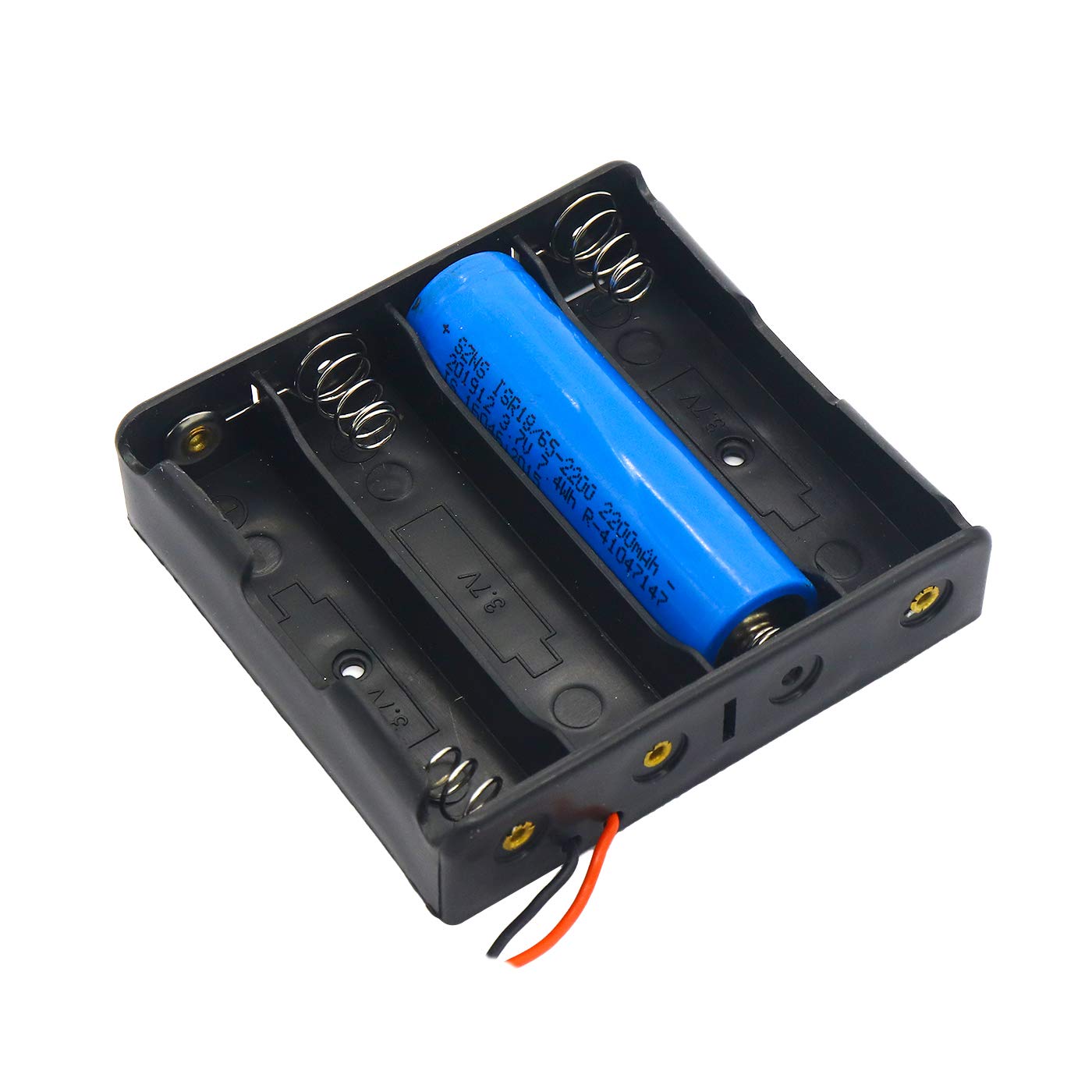 18650 Battery In-Series Lithium Cell Holder Open Case with Wire
