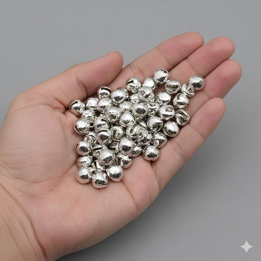 1200gm 6mm Embellishments Jingle Bell Ghungroo Beads