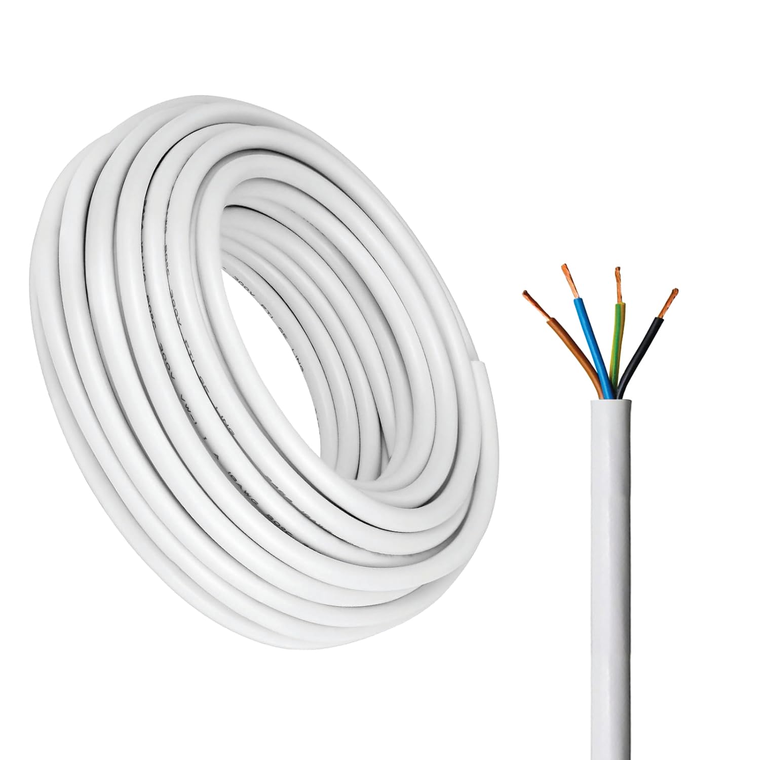 4-Core Multicolour Wire Cable Roll