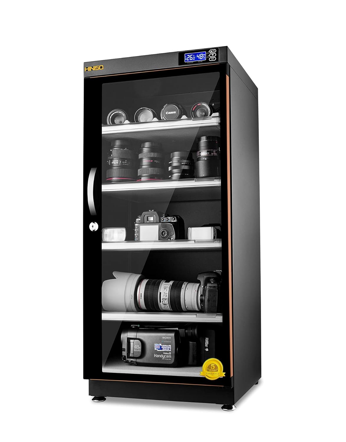 Hiniso AD-125S 139-Liters Electronic Dry Cabinet with Humidity Controller & Digital Display