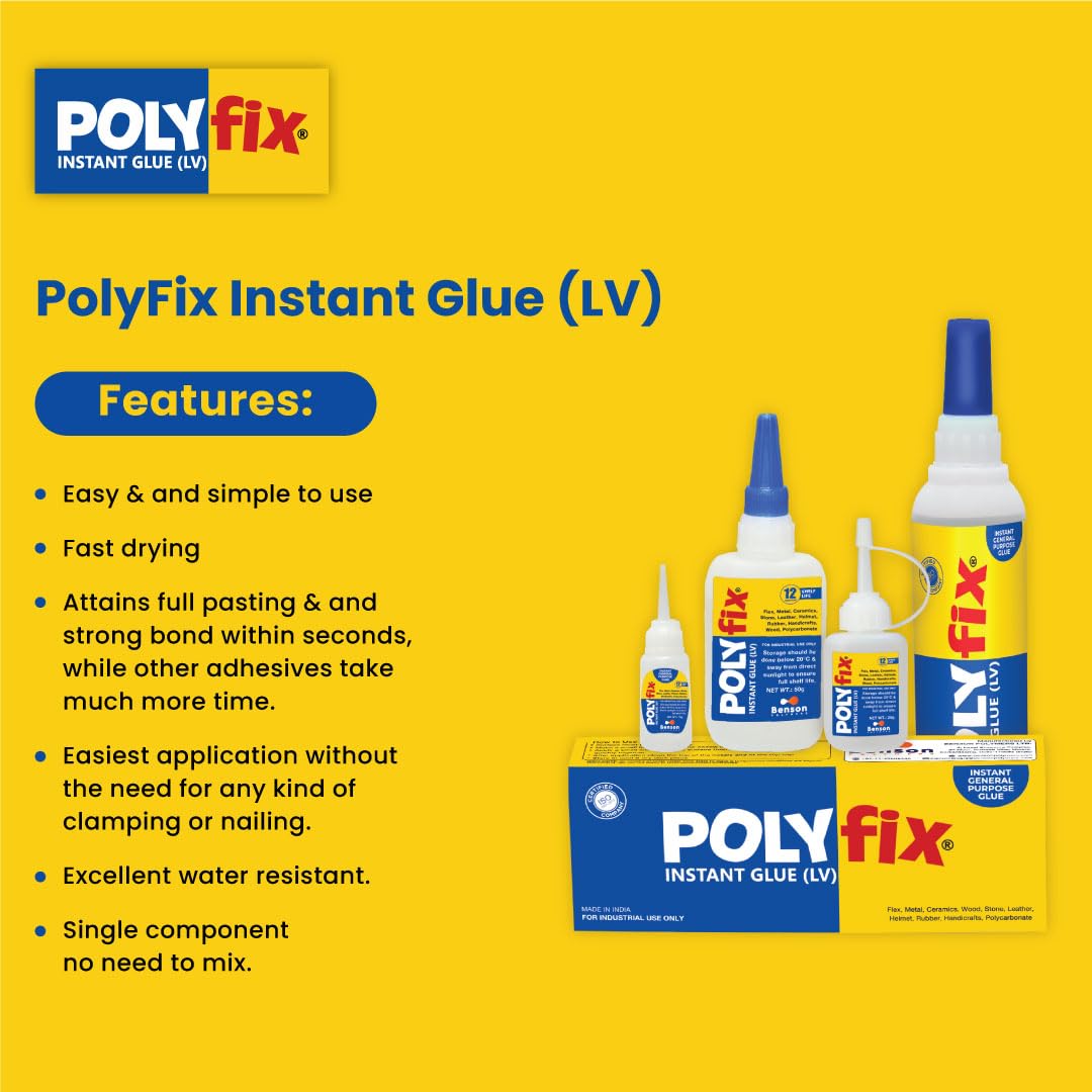 POLYfix Low Viscosity Glue For Acrylic Pasting Flex Bonding