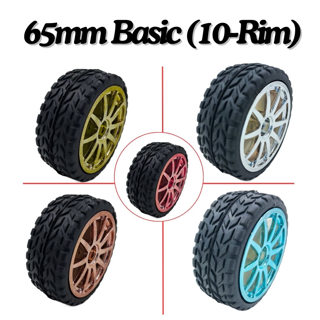 65mm Large Robot Wheel for Smart Car (Hex Shaft)