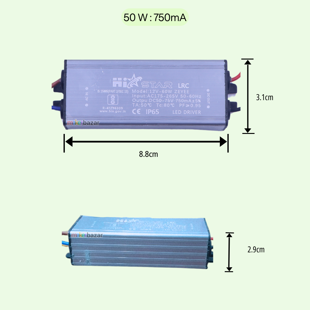 50W MCPCB LED Light Driver Modules