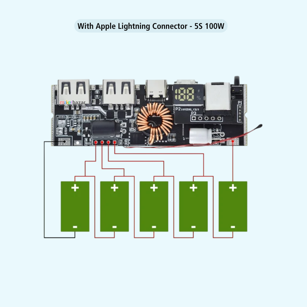 3S/4S/5S 65W 100W 4/6 Port Two Way Fast Charging Power Bank Module Circuit Board