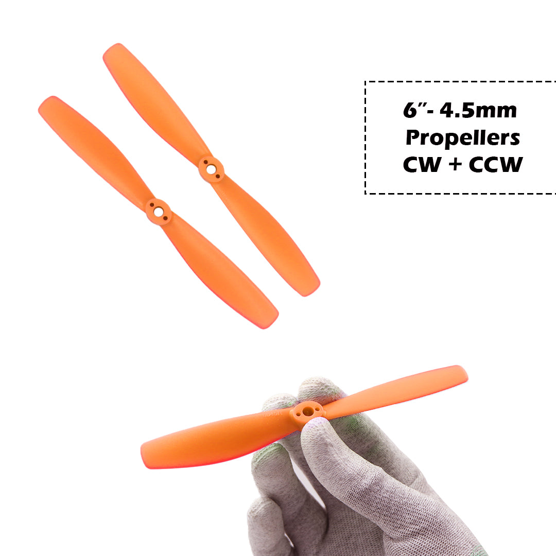 2-Blades 4.5mm Propellers For Drone/Quadcopters CW + CCW (1-Pair)