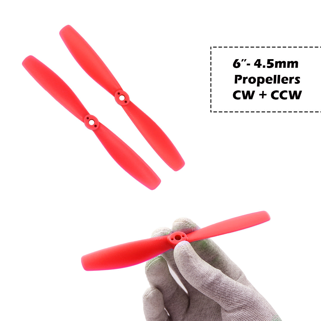 2-Blades 4.5mm Propellers For Drone/Quadcopters CW + CCW (1-Pair)