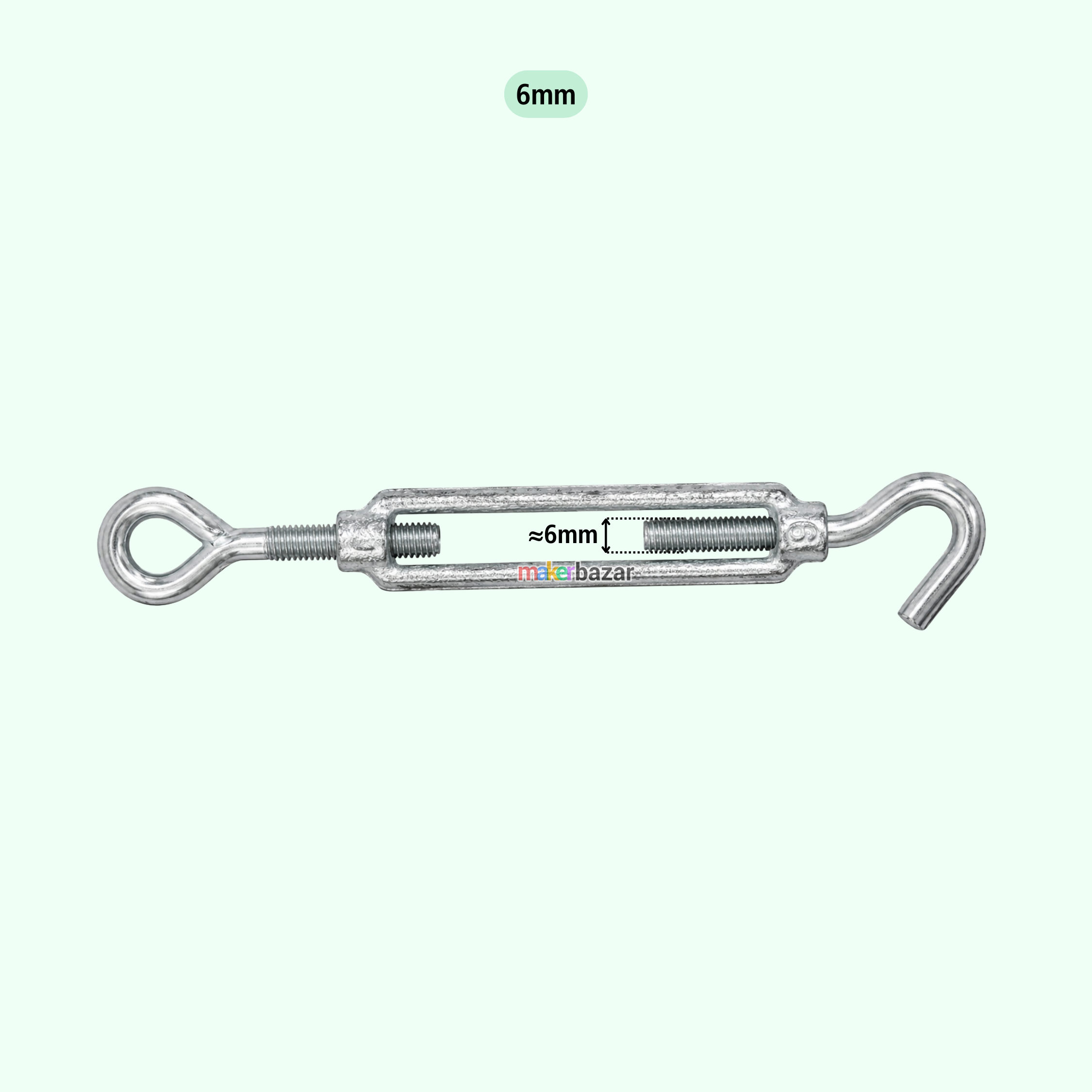 GI Hook & Eye Turnbuckle Hook Wire Rope Tensioner