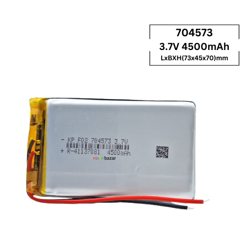KP: 4500mAh Lipo Battery - Single Cell 3.7 V Lithium Polymer Battery