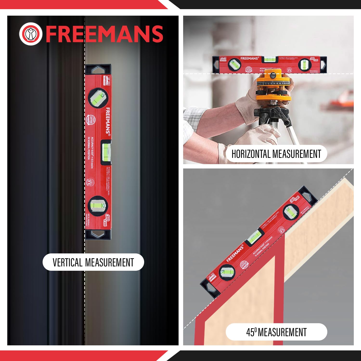 Freemans: BS Box Section Aluminium Spirit Level