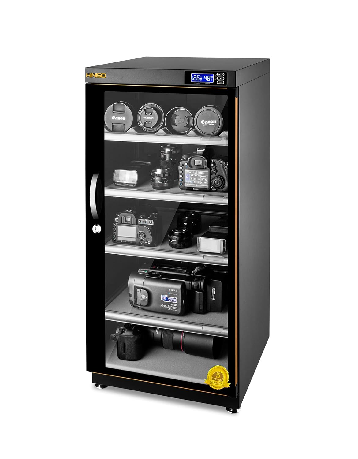 Hiniso AD-125S 139-Liters Electronic Dry Cabinet with Humidity Controller & Digital Display