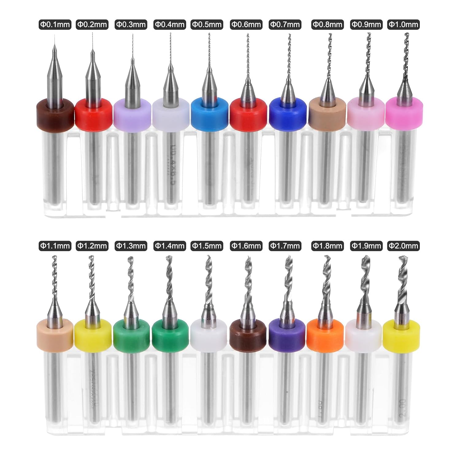 10pcs PCB Drill Bits 1/8" Shank Tungsten Carbide Rotary Tool