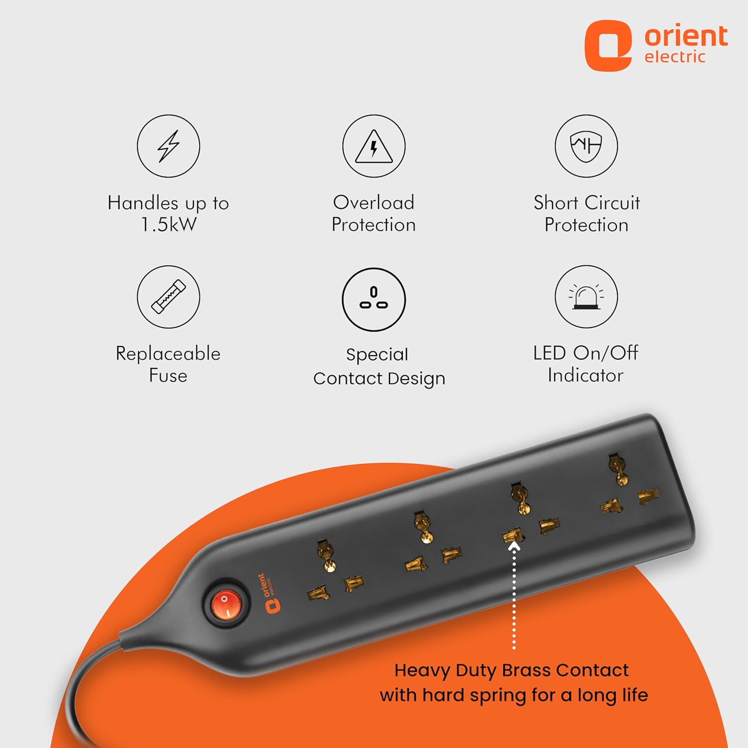 Orient-Electric: Spike and Surge Guard Power Extension