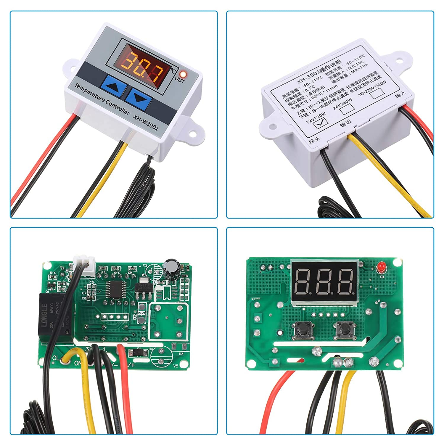 XH-W3001 Digital Microcomputer Thermostat Switches