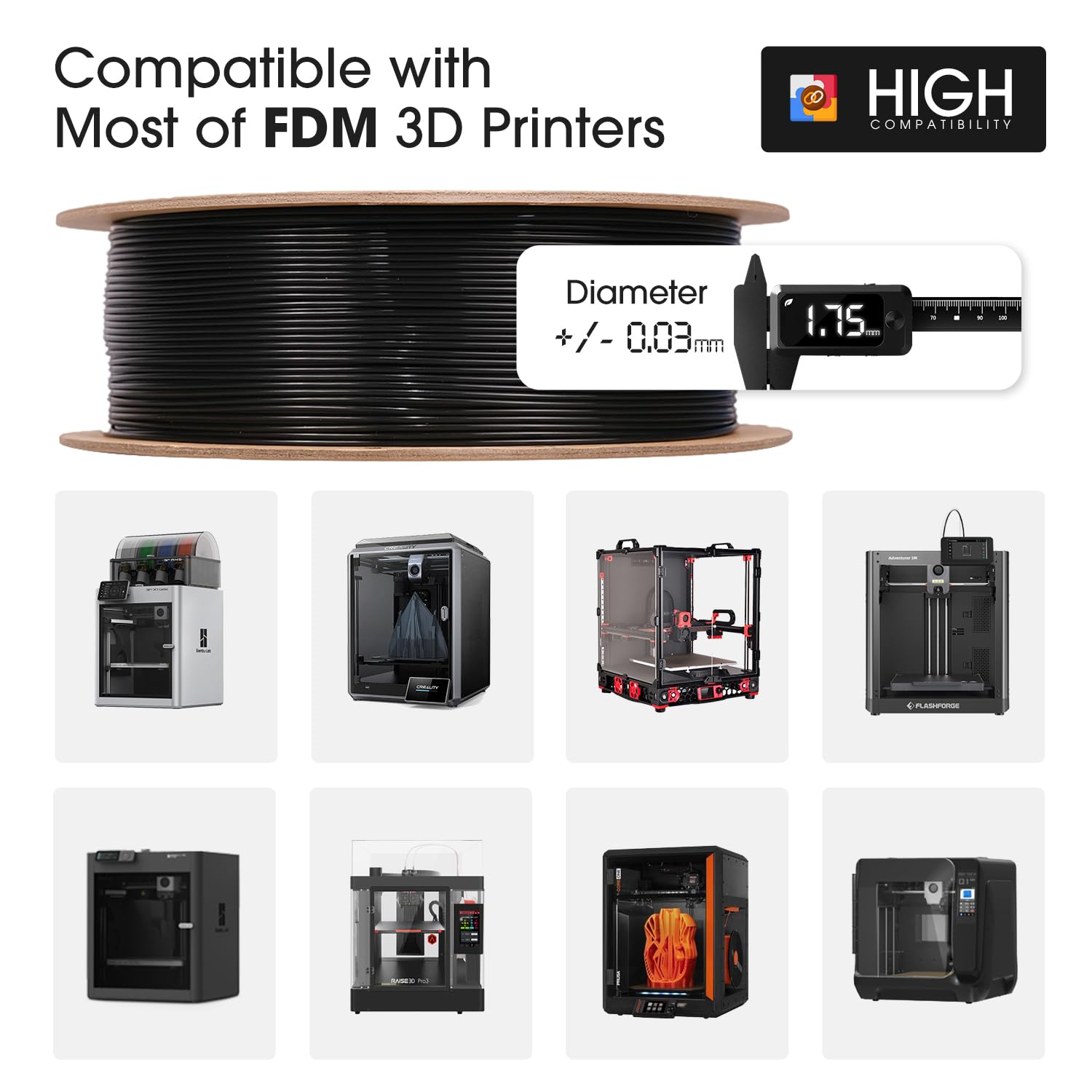 eSun PLA+ 1.75mm 3D Printer Filament 1kg