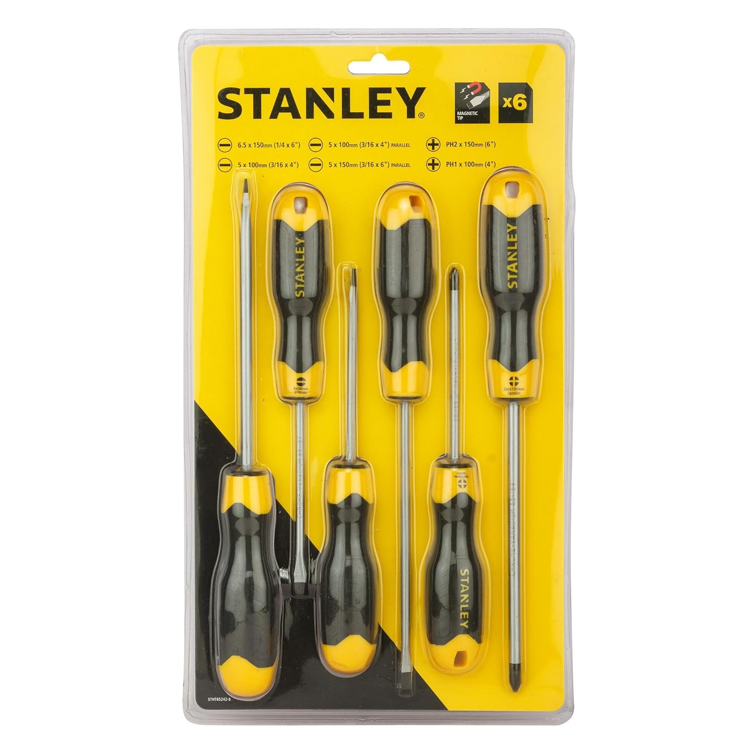 Stanley 6pcs Cushion Grip Screwdriver Sets