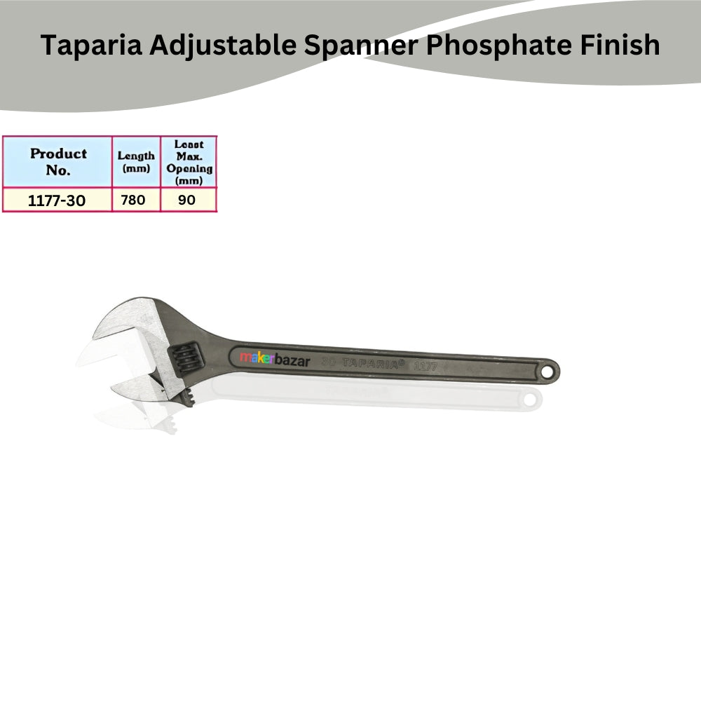 Taparia Adjustable Spanner Set Phosphate Finish (Printed Bag)