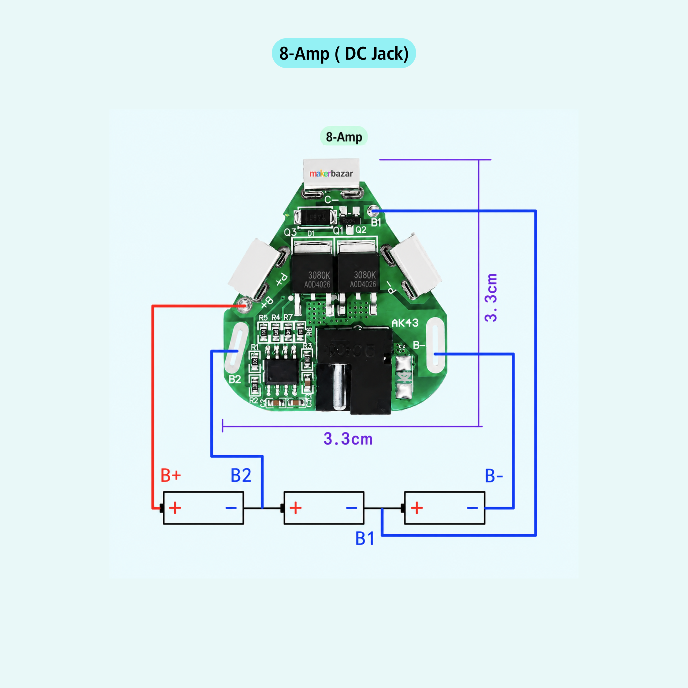 3S 12V BMS 18650 Lithium Battery Protection Board for Cordless Hand-Drill Machine