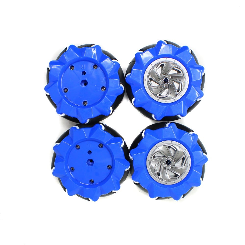 80mm-K 80x37mm Mecanum Omni-Directional Wheel for TT Motors (Set of 4pcs)