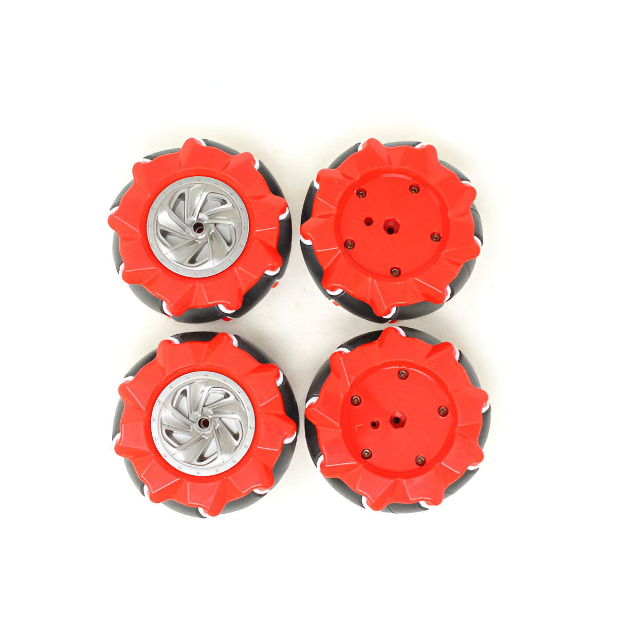 80mm-K 80x37mm Mecanum Omni-Directional Wheel for TT Motors (Set of 4pcs)