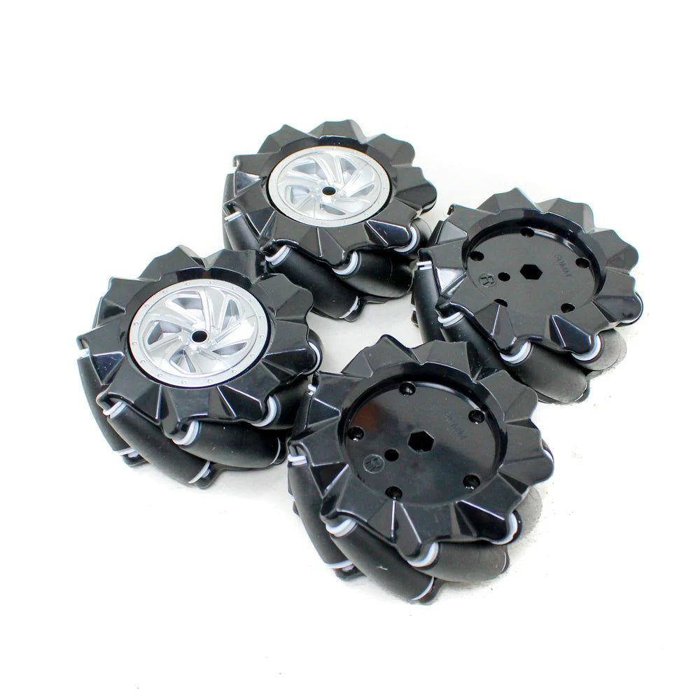 80mm-K 80x37mm Mecanum Omni-Directional Wheel for TT Motors (Set of 4pcs)