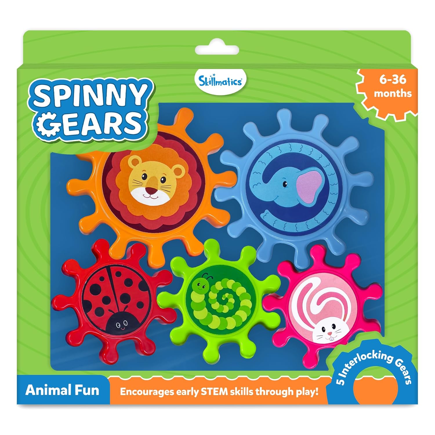 Interlocking Spinny Gear Sticky STEM Sensory Toy