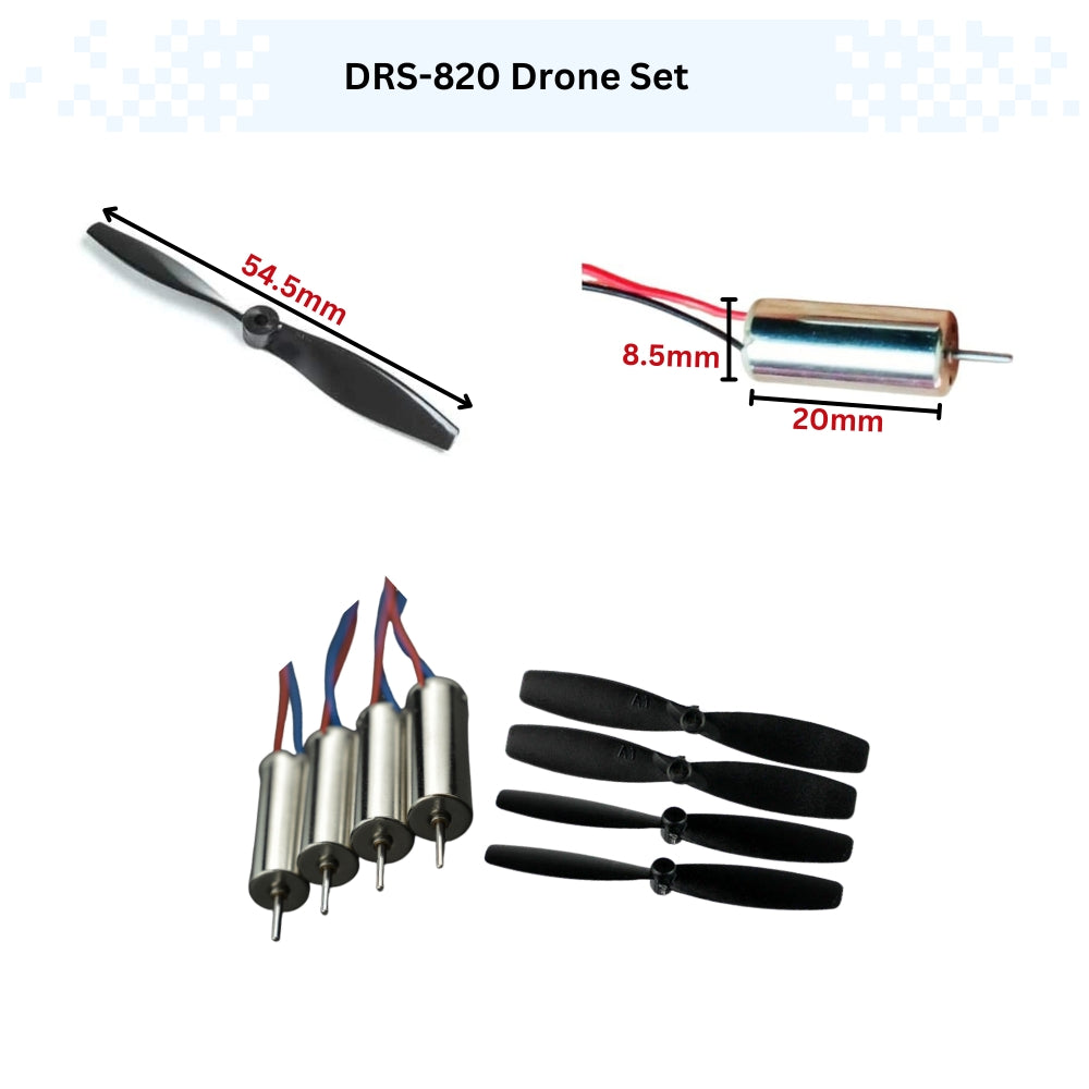 4-Pcs Coreless Micro Motors Kit with 4-Propellers for Drones/Quadcopters/RC