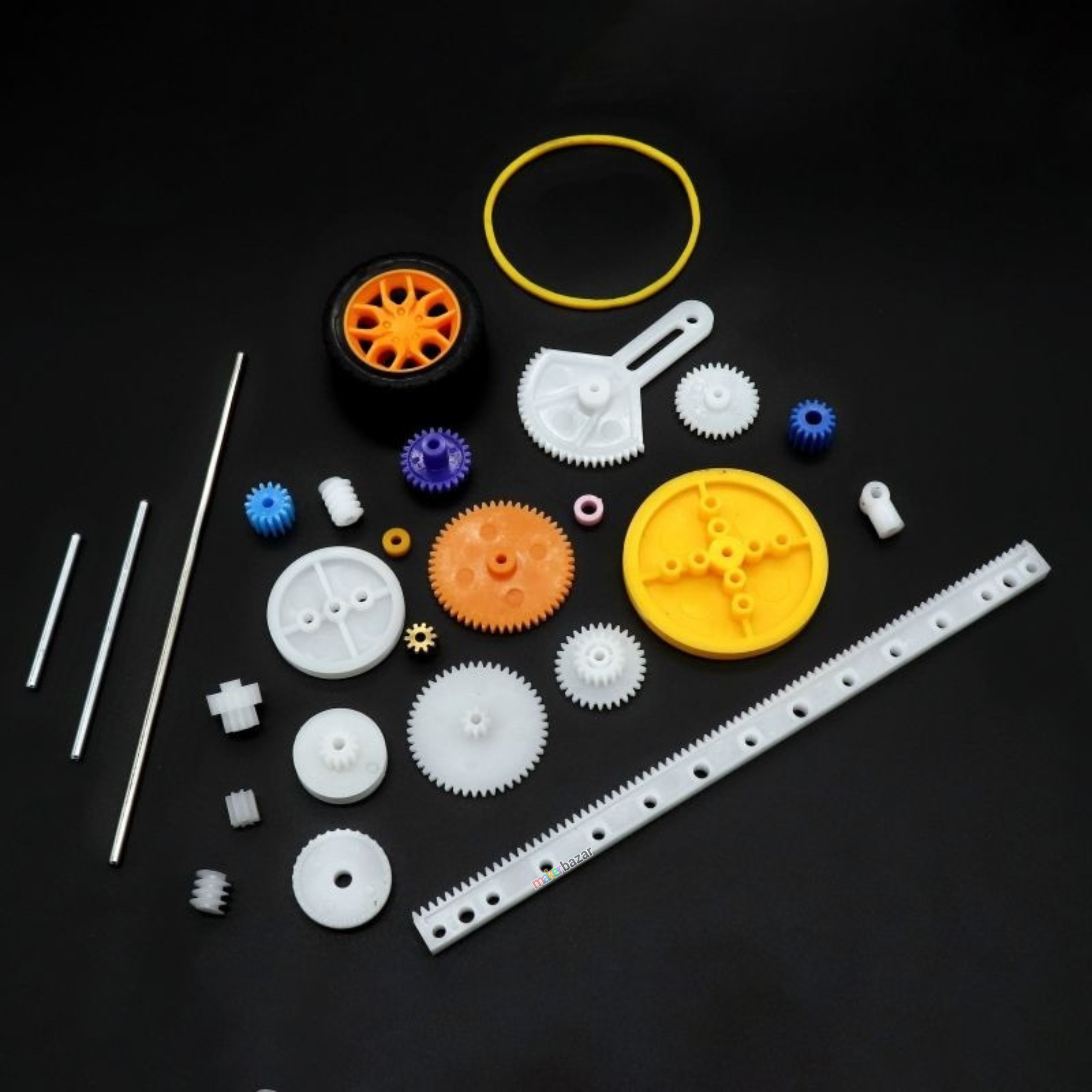 82pcs Plastic Gear Set Kit for DIY Robotics, Toy Cars & Mechanical Models