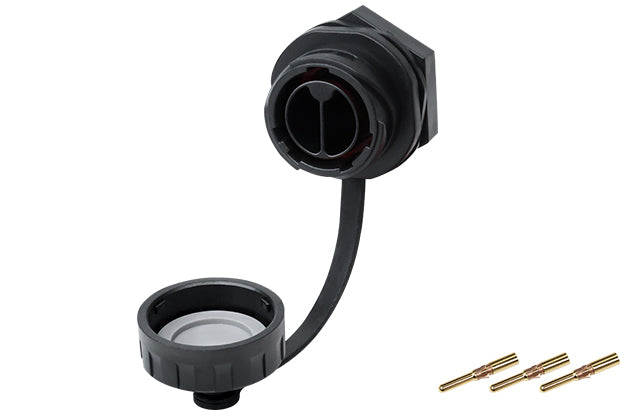 CNLINKO YM20 2-Pins 20A 500V IP68 Waterproof Power Connector Socket