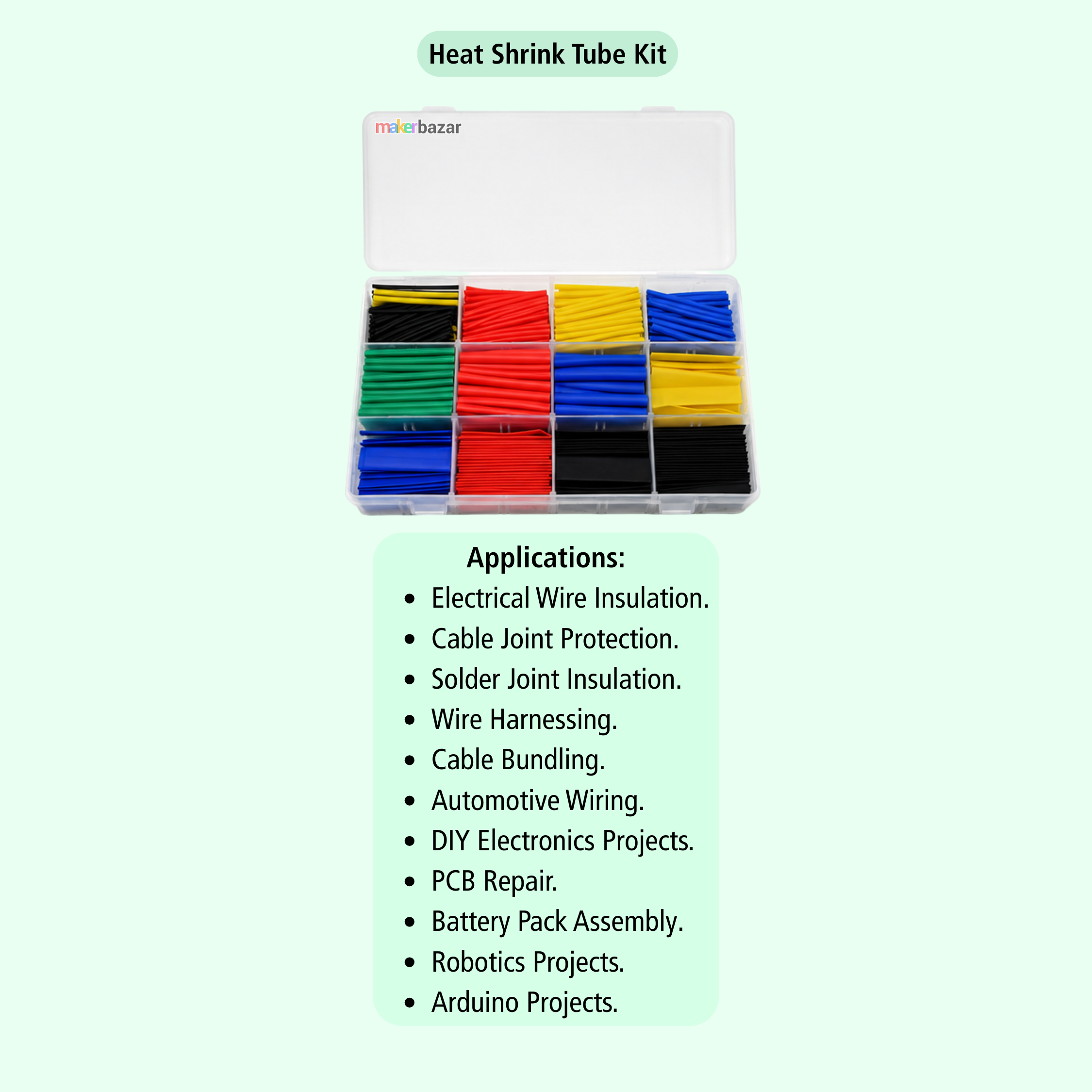 850PCS Heat Shrink Tube Kit for Wire Insulation & Cable Protection