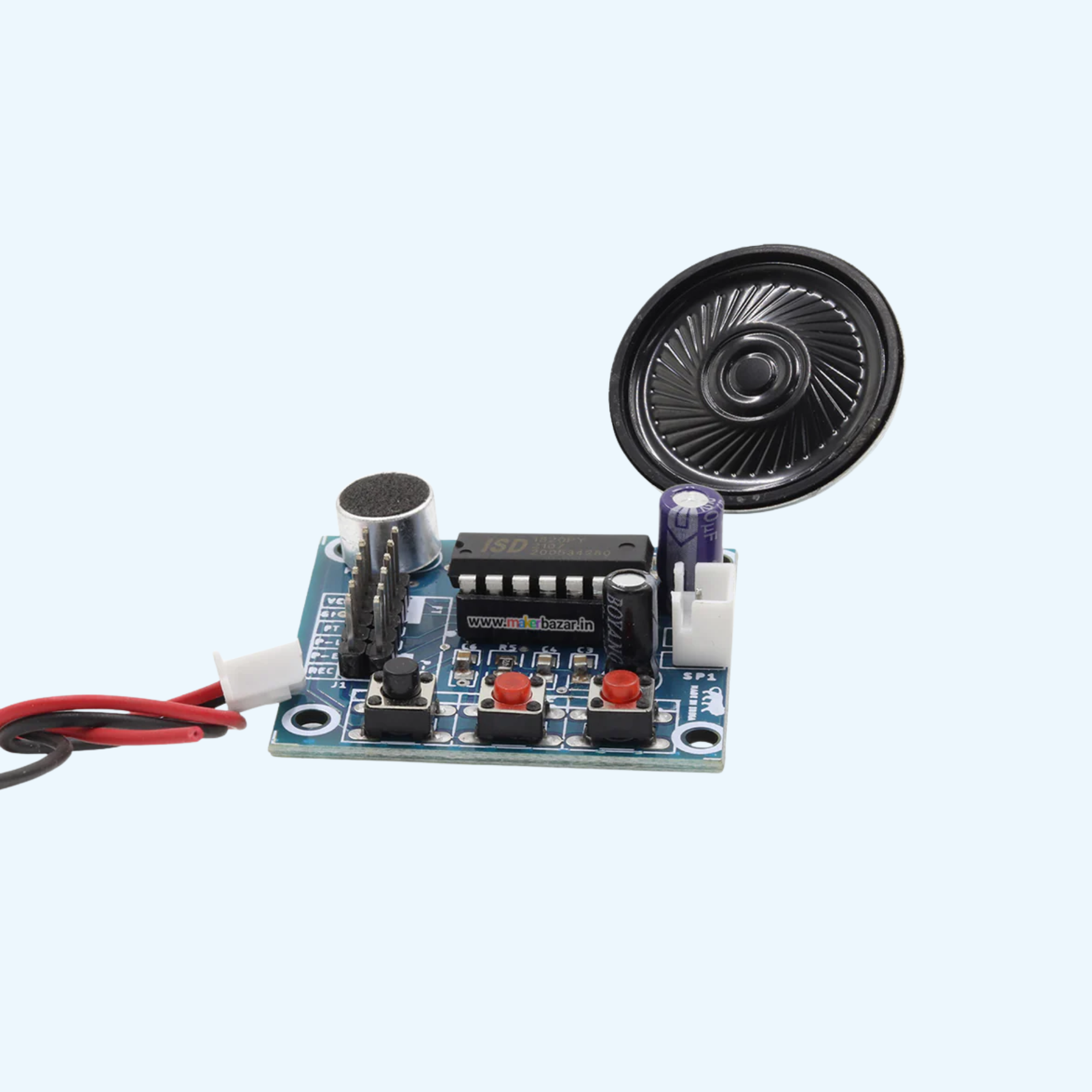 ISD1820 Voice Recorder & Sound Playback Module onboard Microphone & Speaker
