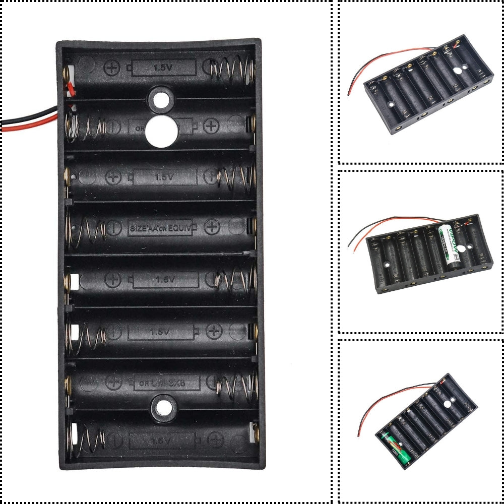 AA Cell Holder Open Plastic Case With Wire