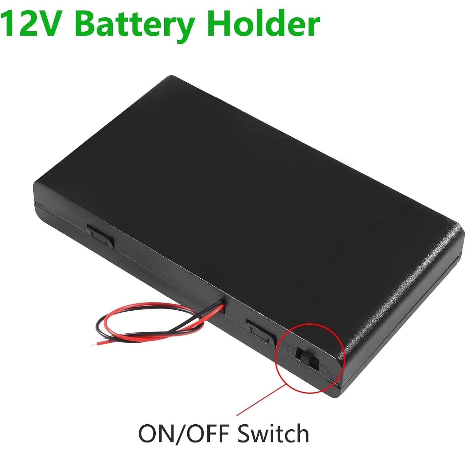 AA Cell Holder Close Plastic Case With Wire & Cover