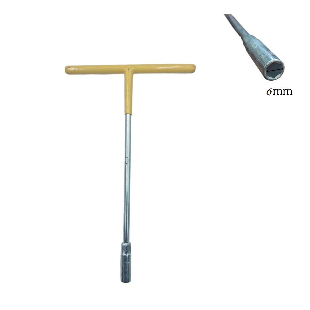 Rubber-Coated T-Grip Hexagon Socket Wrench Spanner Tool