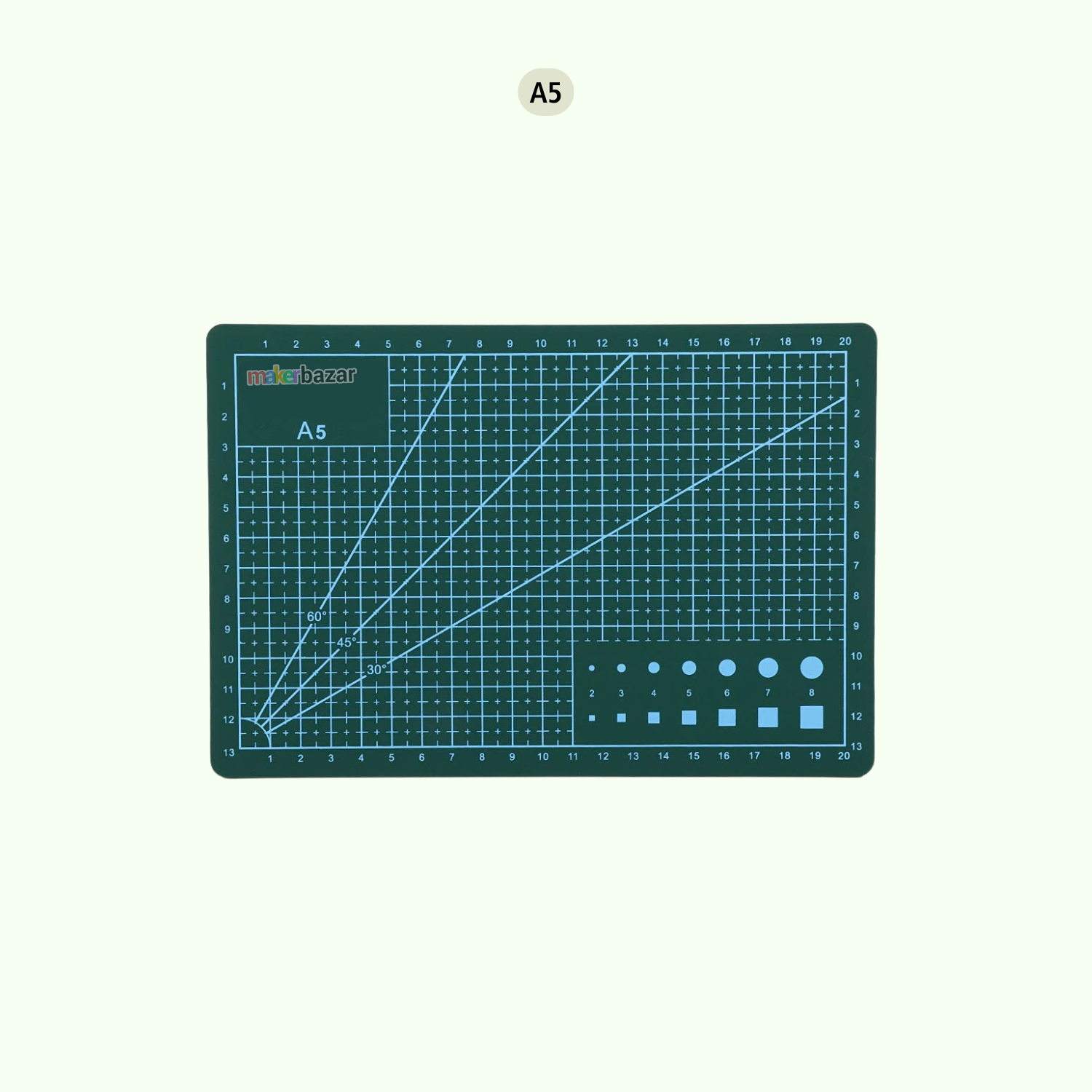 Self-Healing 5-Layered Flexible Cutting Mat Marked with Pattern and Grids