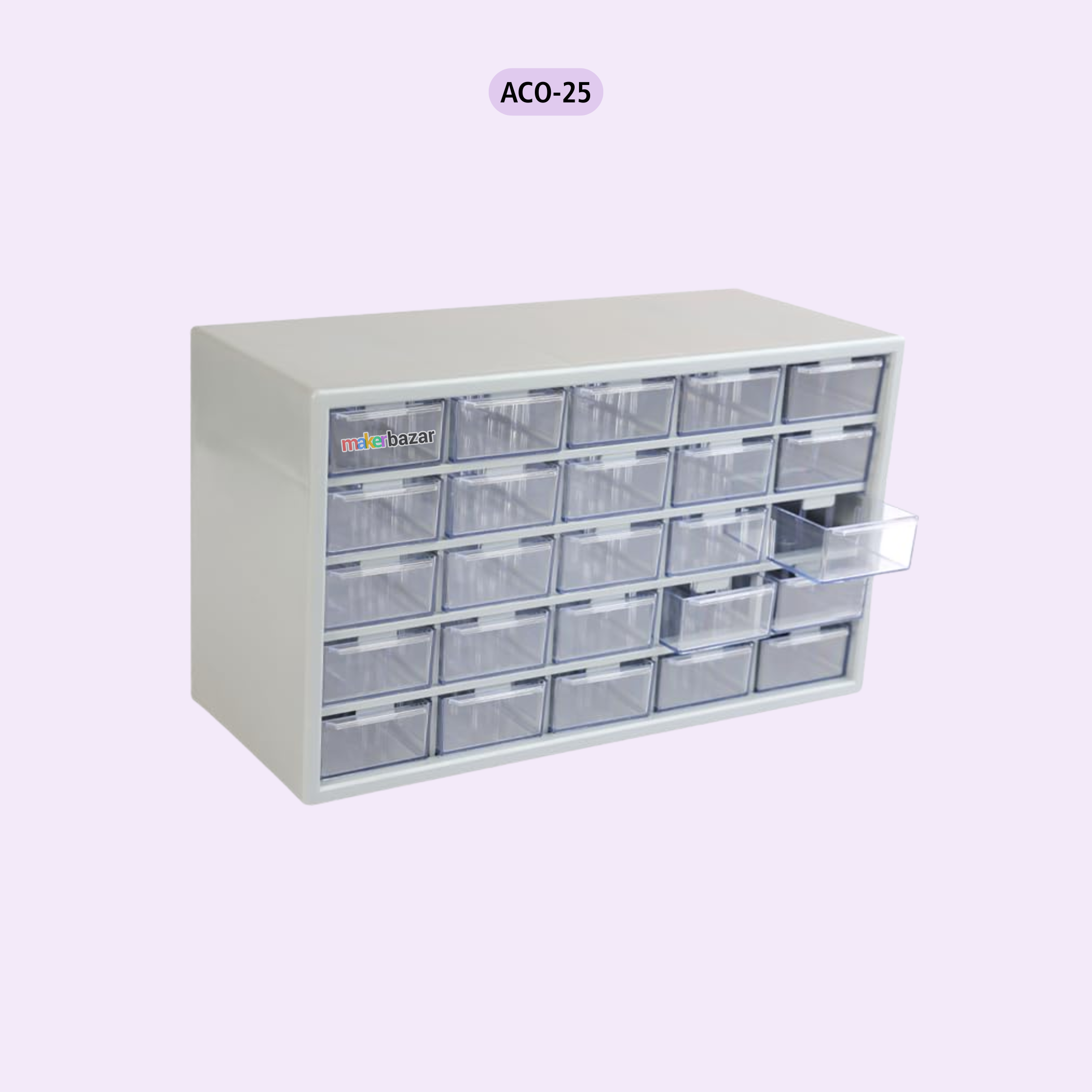Alkon Component Organizer Storage Cabinet with Drawers & Bins